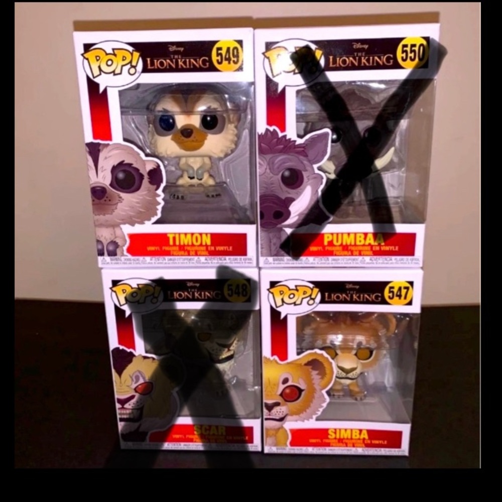 Funko Pop Disney The Lion King Movie Lot 🦁Simba & 😻Timon Collectible Figures